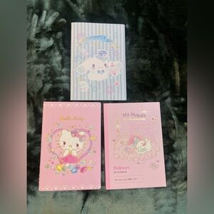 Sanrio Pink and Gray Notebooks Set NEW